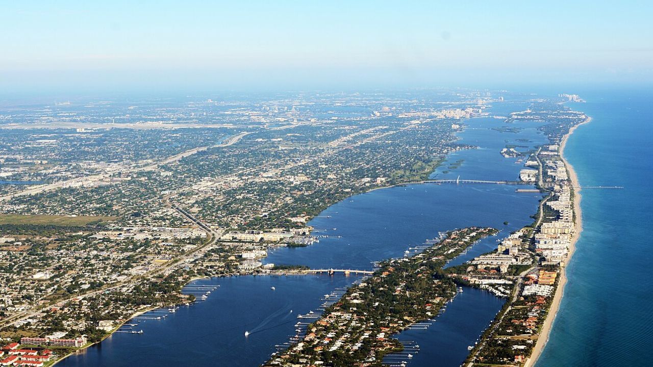  Aerial view of Lantana and South Palm Beach